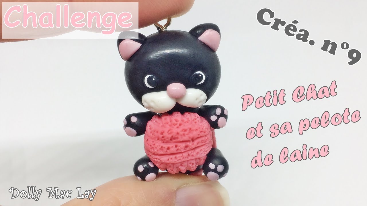 Tutoriel pâte polymère Action / Petit chat noir