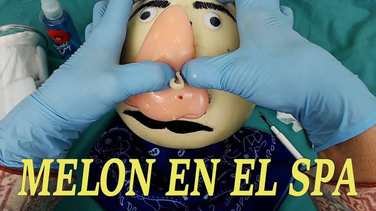 ASMR UN MELON EN EL SPA🍉LIMPIEZA FACIAL👃WATERMELON SATISFYING AUDIOVISUAL TINGLES