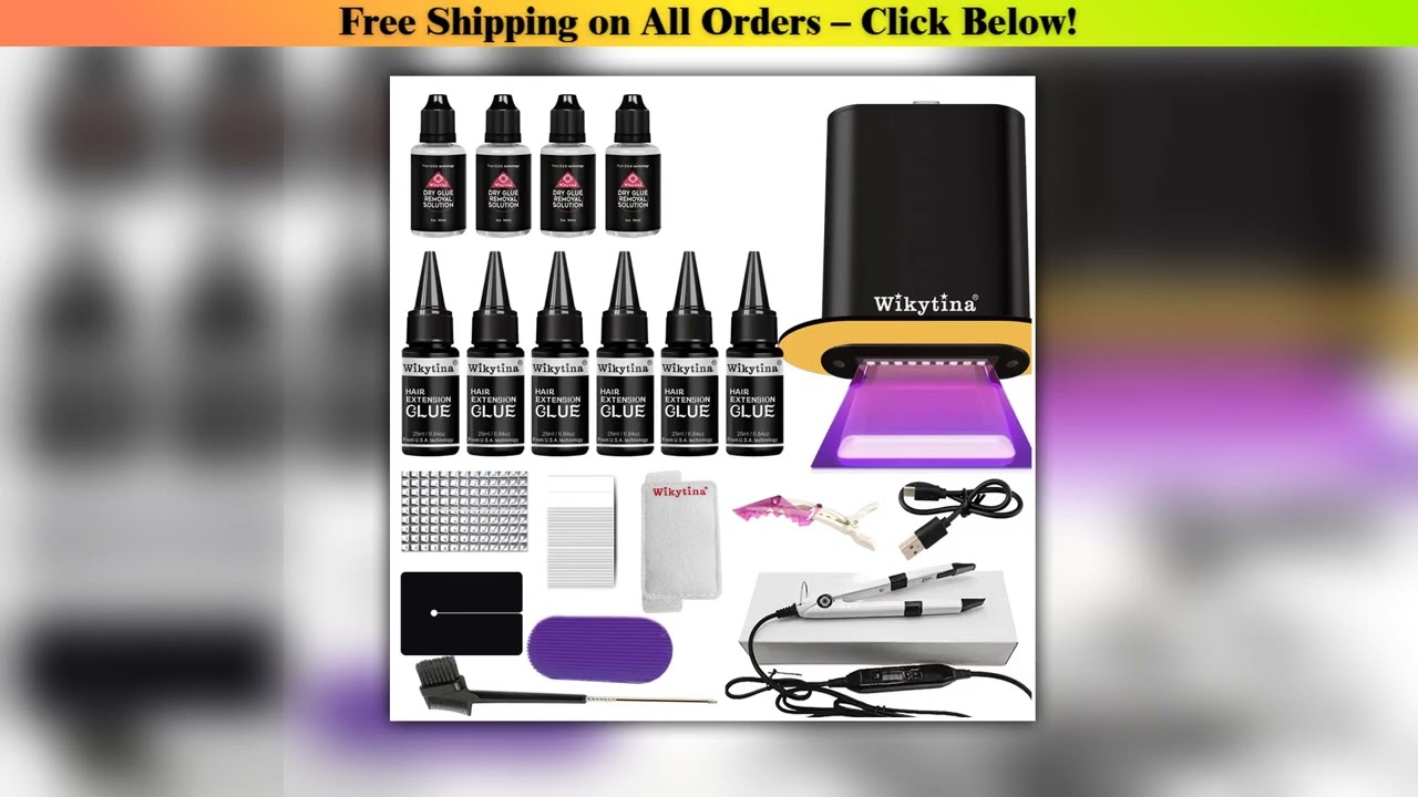 2025 V Light Hair Extension KIT set New UV System with Traceless Tape and Lightweight Tools for