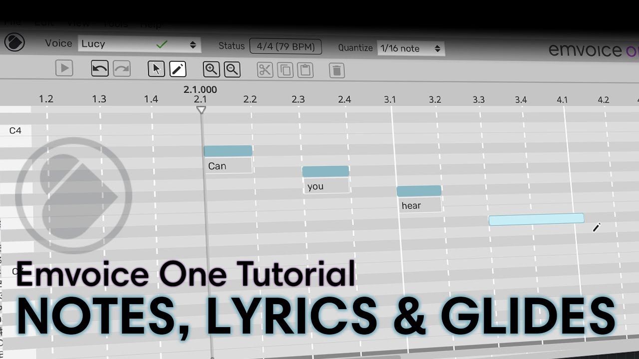 Emvoice One Explained 1 &ndash; The Basics: Notes, Lyrics and Glides