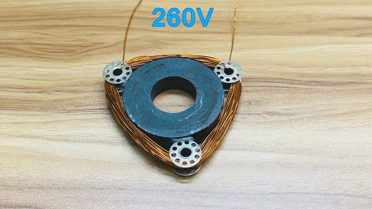 New...Get 260V Electricity From Magnetic Gear And Copper Coil At Homed 2026