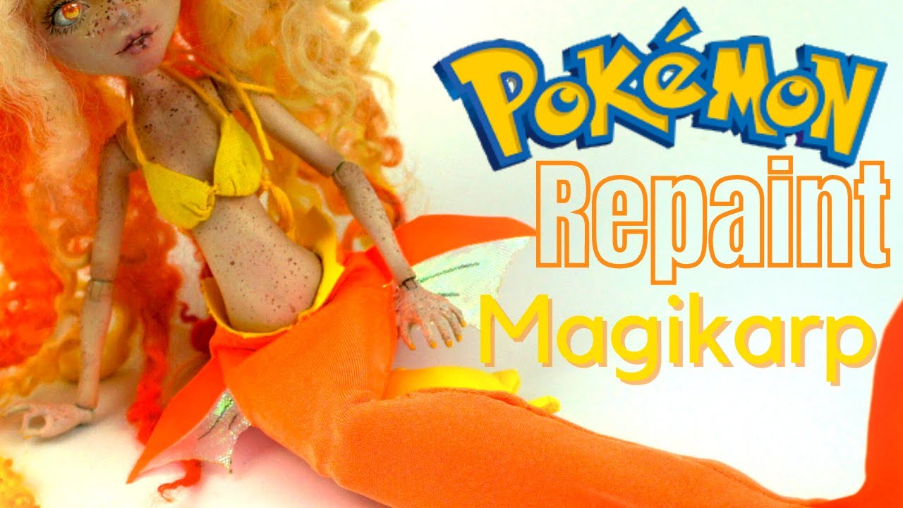 Pokemon Magikarp Inspired Mermaid Custom OOAK Doll Repaint 