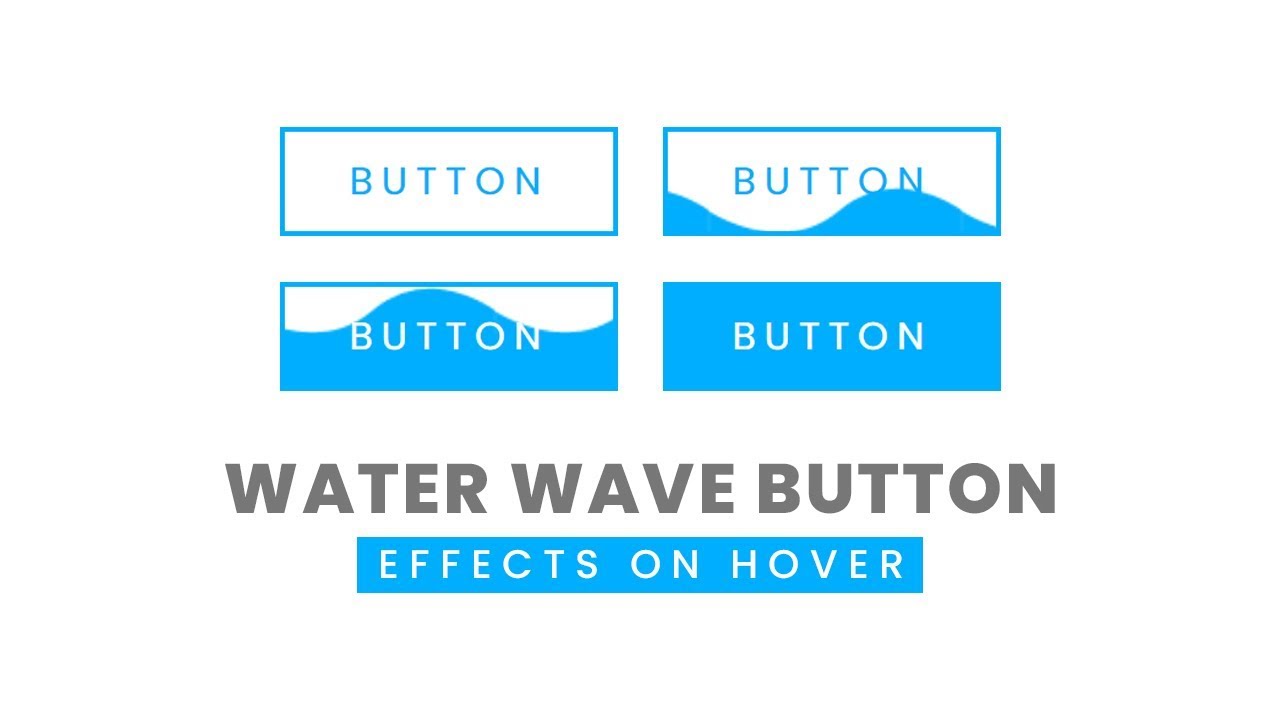 Water Wave Button Hover Effects | Html CSS Animation