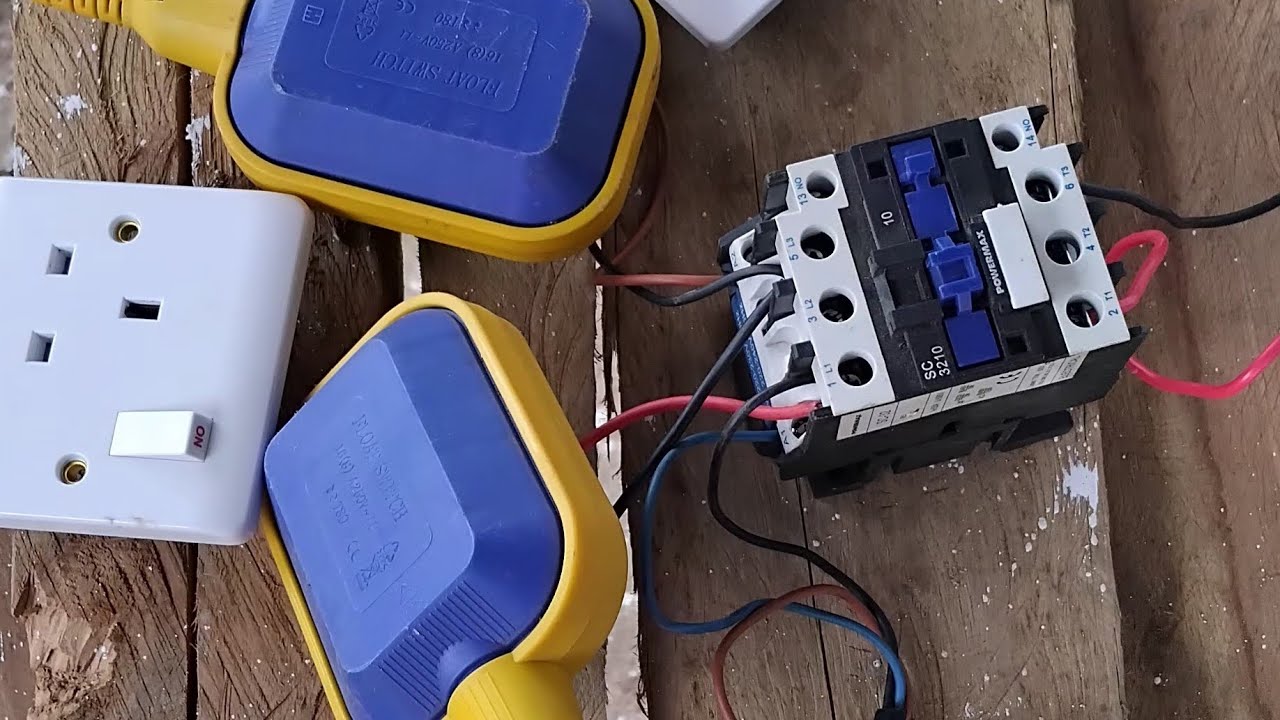How to connect 2 float switches to water pump controlled by magnetic contactor( single phase)