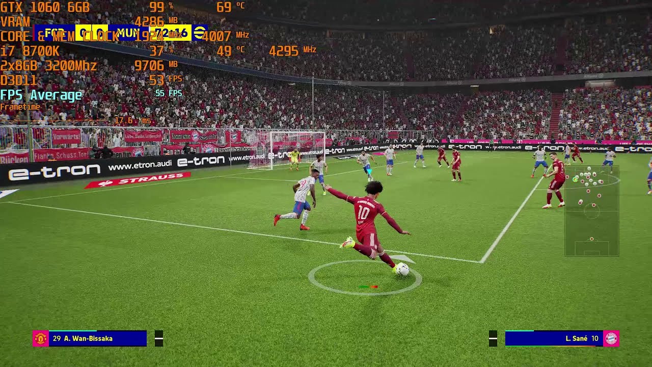 eFootball 2022 - Max Settings - GTX 1060 6GB | i7 8700k [1080p]