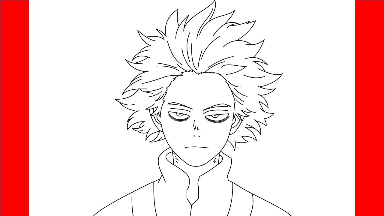 How To Draw Hitoshi Shinso From My Hero Academia - Step By Step Drawing
