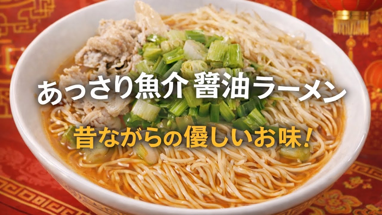 【簡単節約レシピ】あっさり魚介醤油ラーメン！時間をかけずに簡単に作れちゃいます！