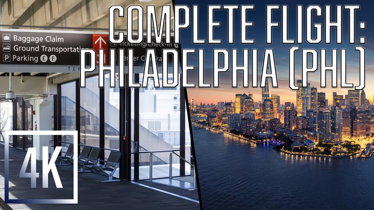 COMPLETE Sunset Airport & Flight Ambience | Philadelphia International (PHL) | Takeoff & Landing |4K