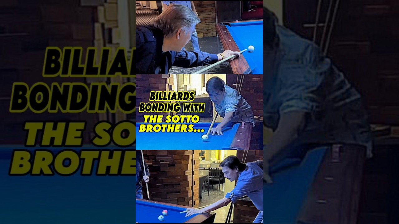 Ang Billiards bonding ng Sotto Brothers na sina Tito, Vic and Val. #brother #billiards #memories