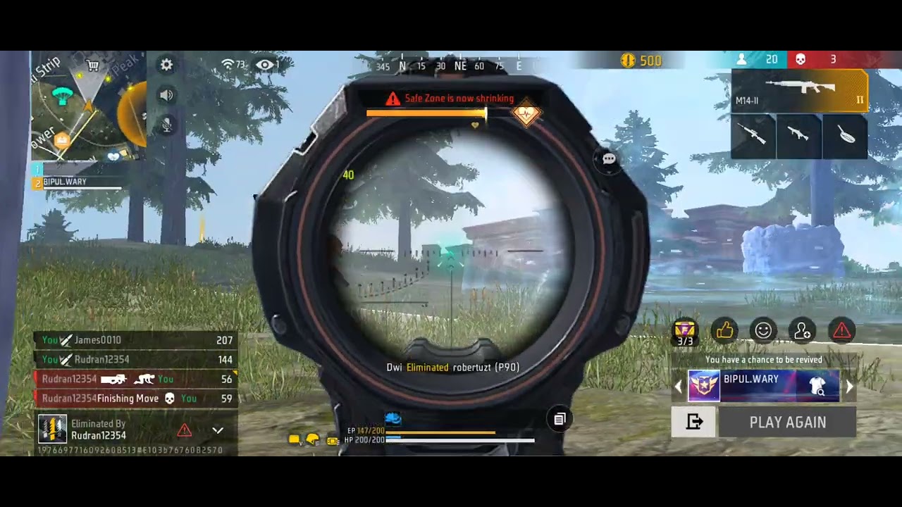 #died and rise again #freefire 