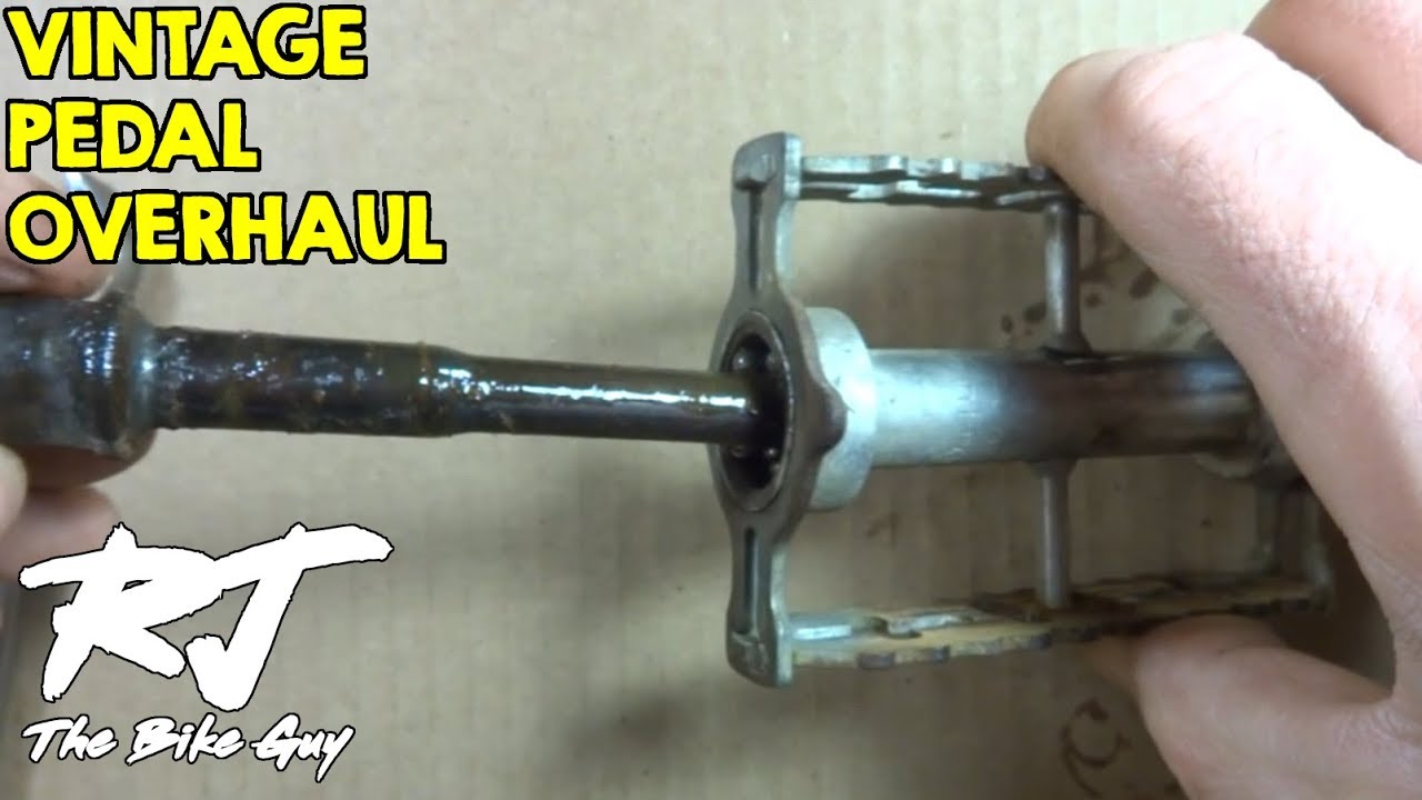 How To Overhaul Vintage Schwinn/Atom 440 Bike Pedals - Clean/Lube/New Bearings