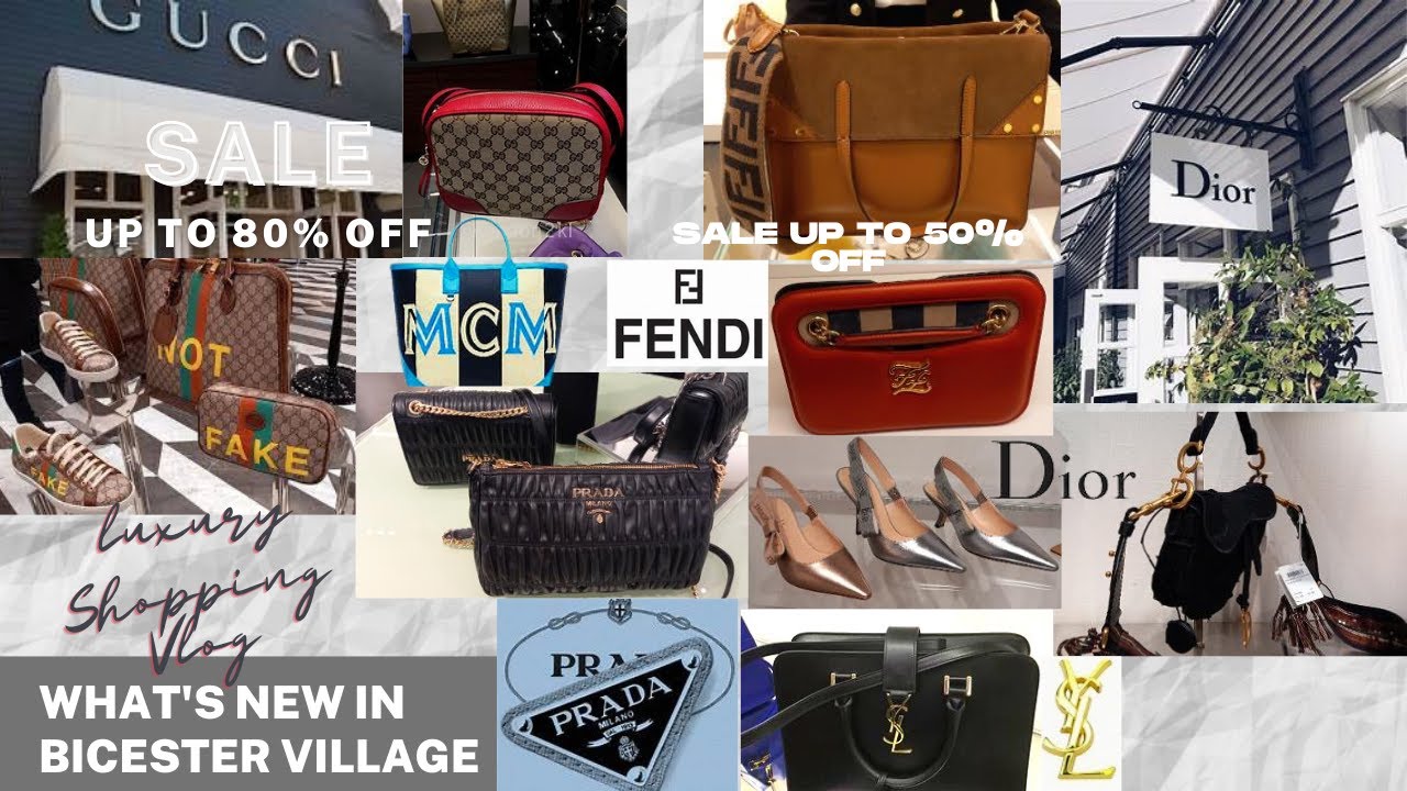 Luxury shopping: Gucci-Dior-Fendi-Prada-YSL-MCM-MiuMiu, women-Men with prices, in Bicester Village
