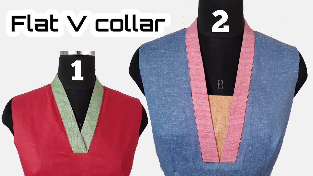 🤩✌दो तरीके से वी शेप वाला कॉलर | अवरलेप V-Collar Neck | पेच वाला V Collar Neck