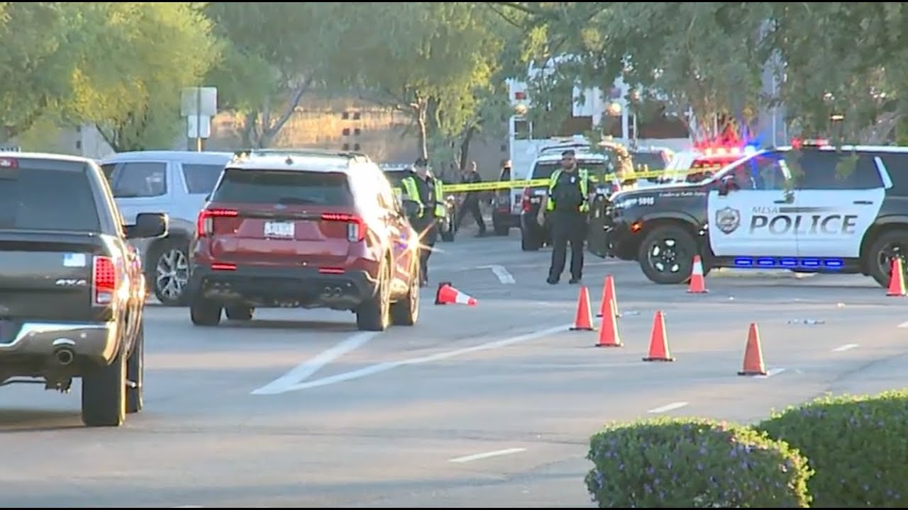 Large police scene underway in Mesa after shooting involving officers