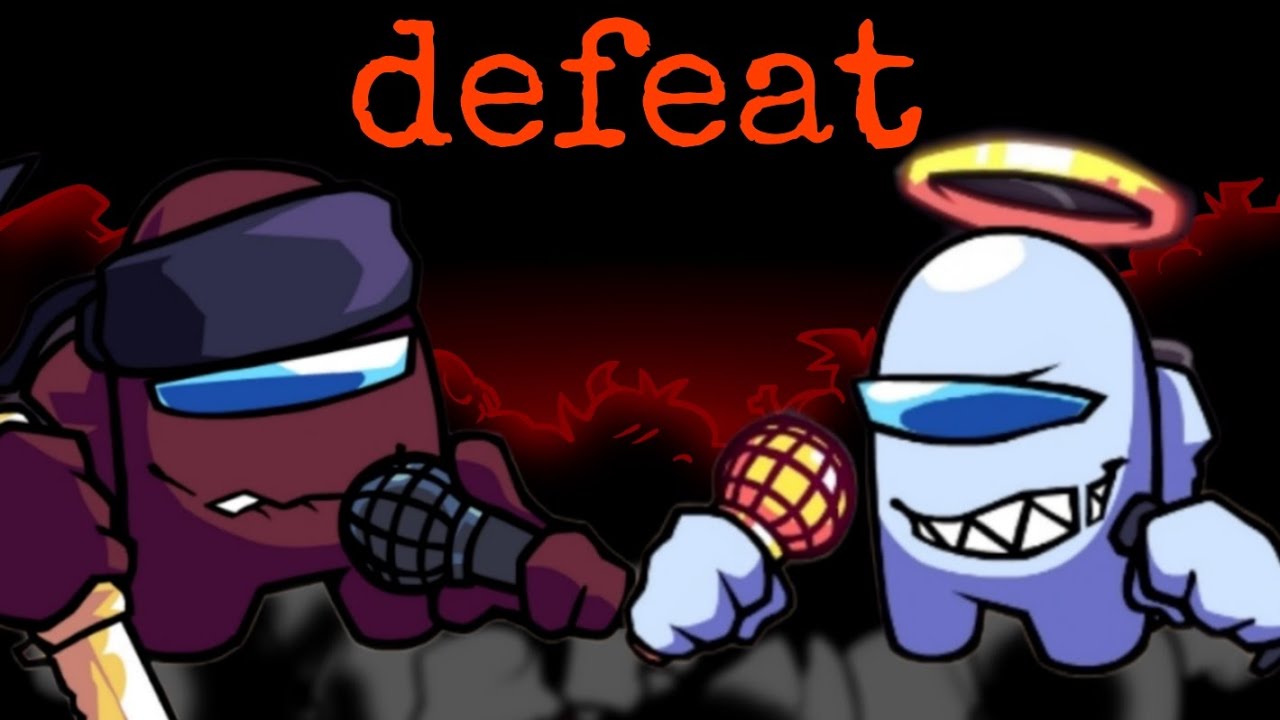 fnf defeat but maroon and white impostor sings it