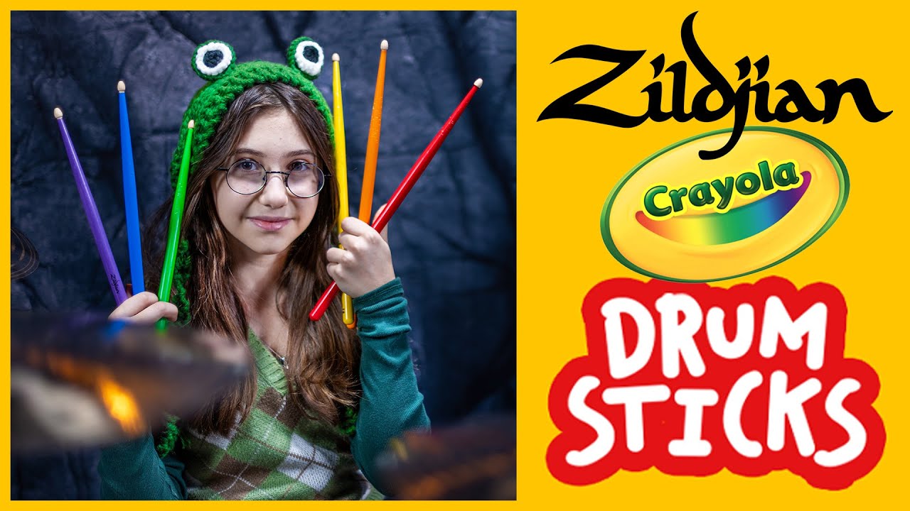 Zildjian x Crayola Drumsticks for KIDS (Drums Performance)