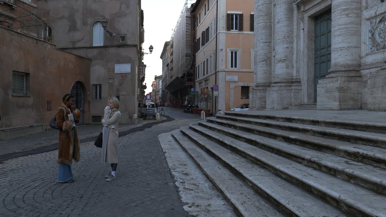 Virtual Tour Piazza dell'Oro - Banco di S. Spirito [Sub ENG & ITA] Rome, ITALY [4K HDR] Slow TV