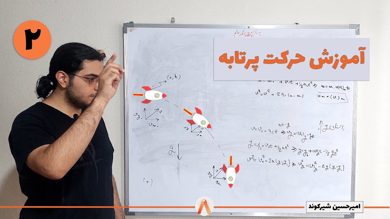 حل سوال حرکت پرتابه-دینامیک-جلسه 2
