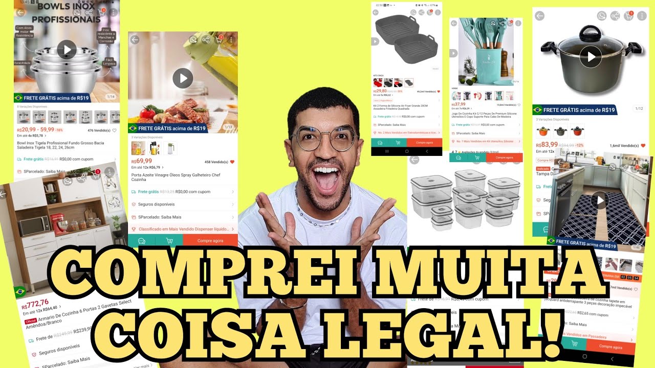 As MELHORES COMPRAS Da SHOPEE Para a Cozinha Nova - RENOVEI TUDO!