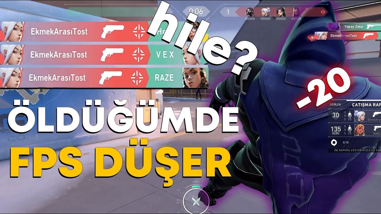 180Hz Valorant AMA her öldüğümde 20 FPS düşer, her killde 5 FPS artar /VALORANT/