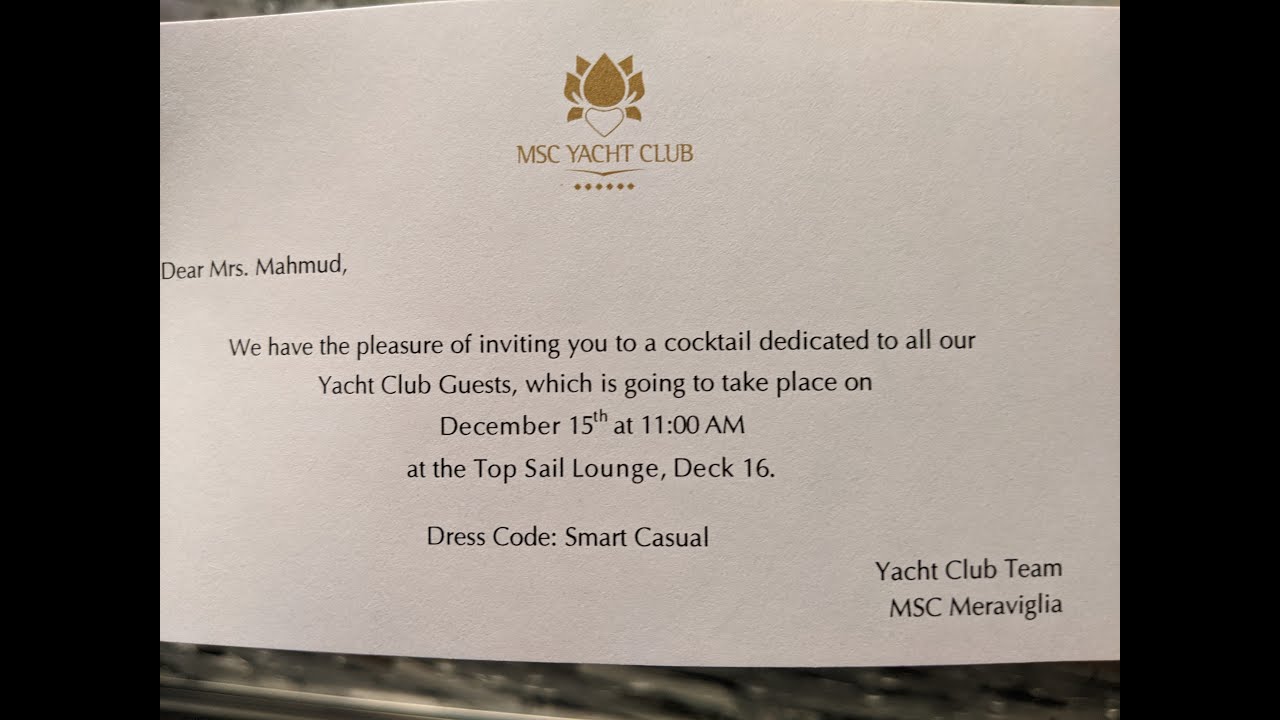 Yacht Club Cocktail Party 2025 | MSC Meraviglia