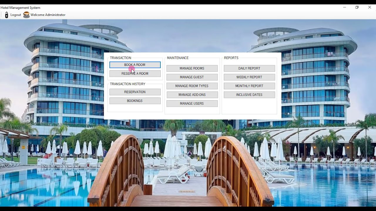 Hotel Management System in VB NET and MySQL DEMO