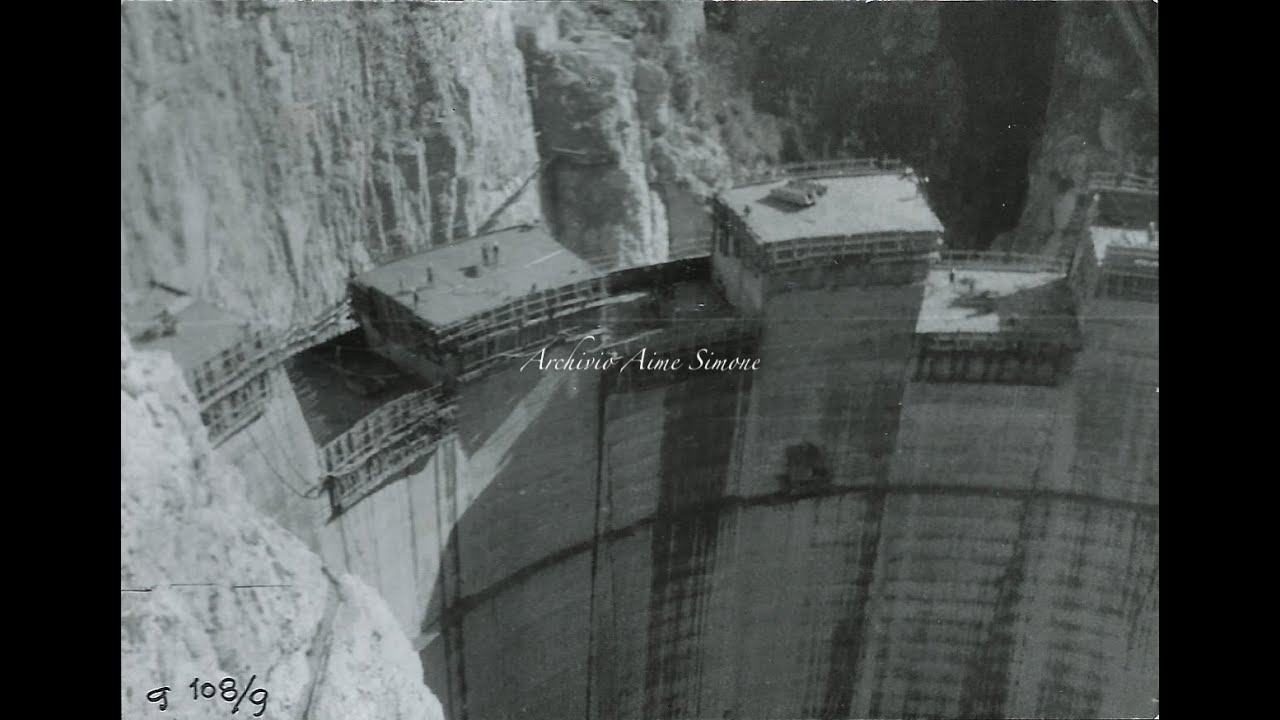 DIGA DEL VAJONT. Fotografie della costruzione della ditta TORNO S.p.A. Parte 4