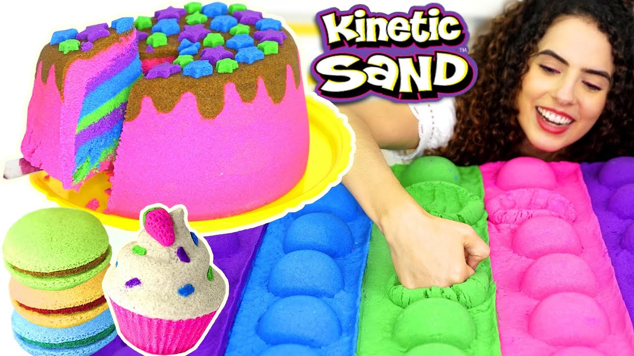DIY ASMR: ESCULTURAS INCRÍVEIS C/ KINETIC SAND! POP IT GIGANTE, BOLO ARCO-ÍRIS, SOBREMESAS FOFAS e +