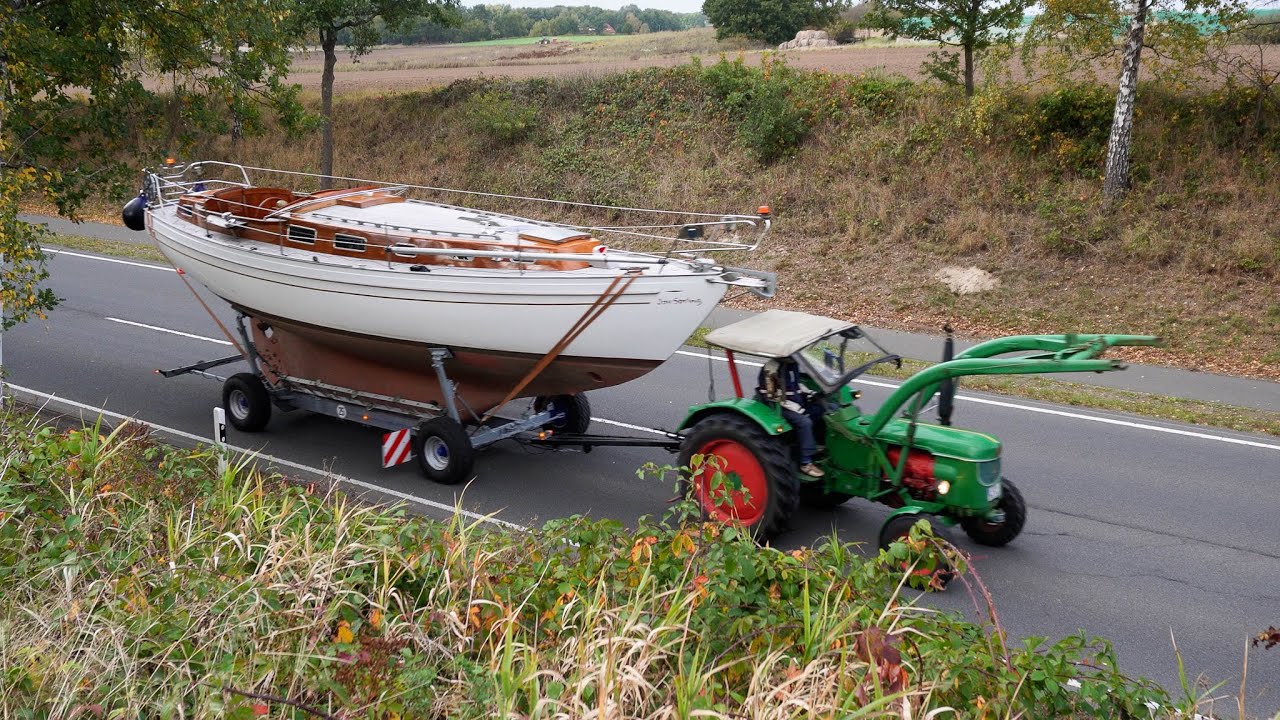 Odyssee der Vindö 50SL mit dem Deutz-Traktor D50s