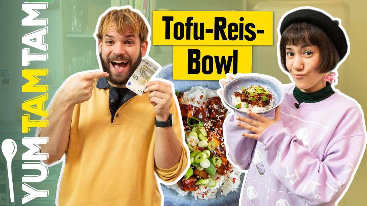 Tofu-Bowl Rezept | Vegetarische Reis Bowl mit Tofu | 5€ Challenge #28