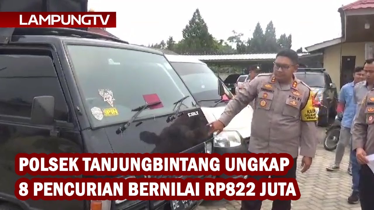 Polsek Tanjungbintang Ungkap 8 Pencurian Bernilai Rp822 Juta