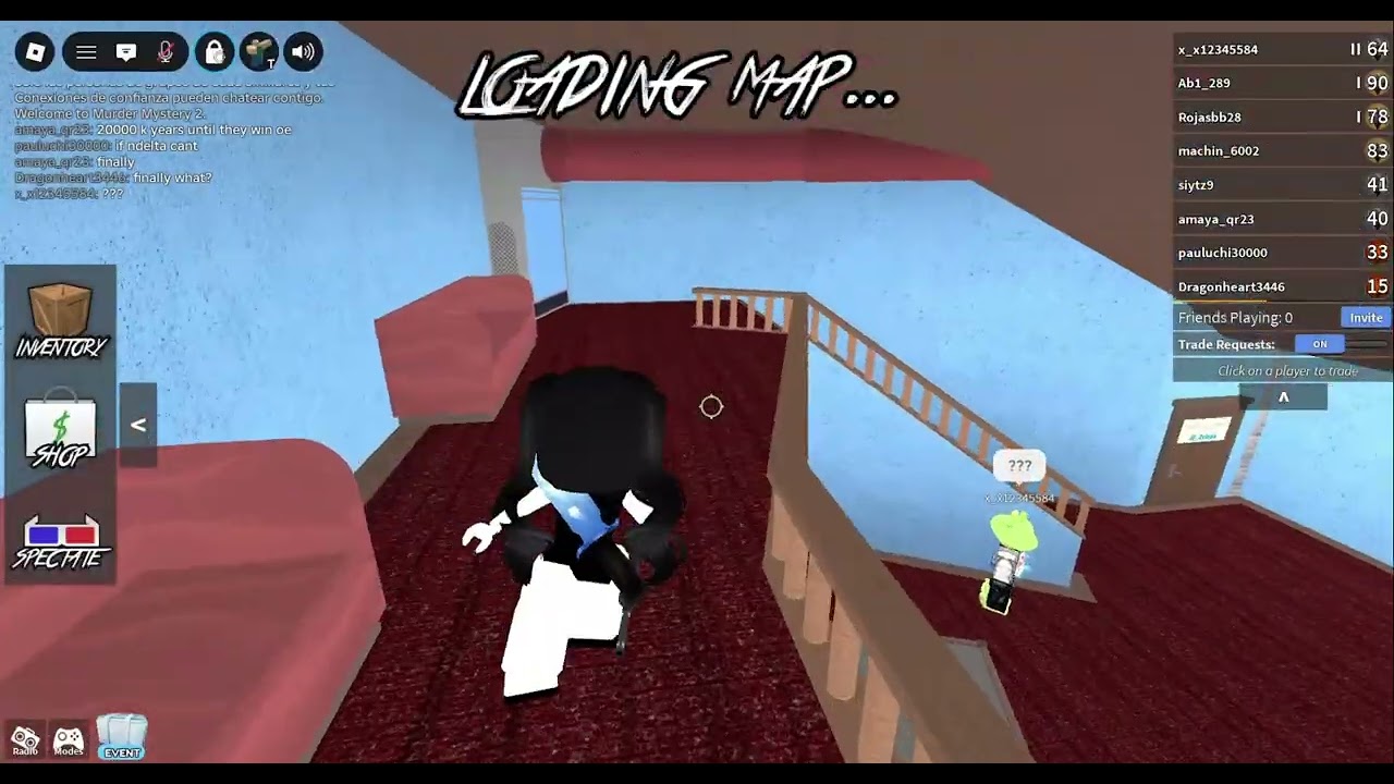 Playing mm2 once again (crash out and played aim trainer)