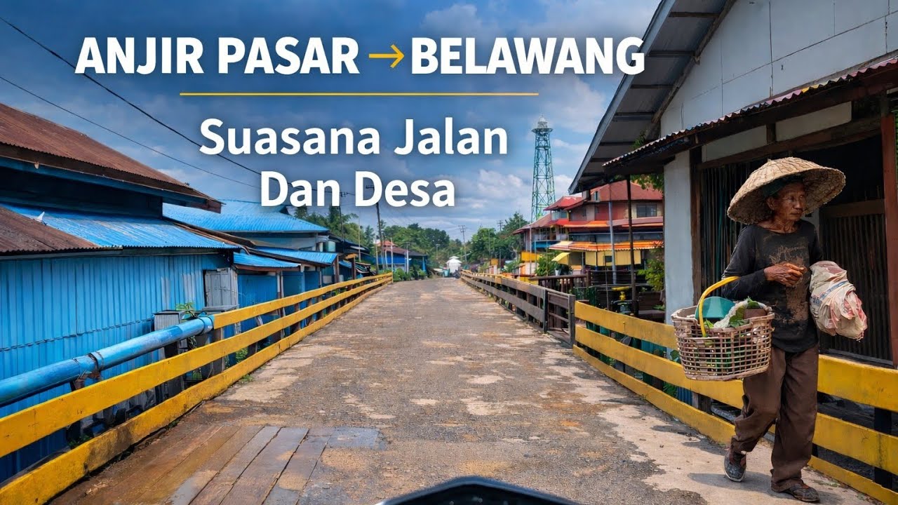Dari Anjir Pasar ke Belawang  |  Suasana Jalan dan Desa-Desa