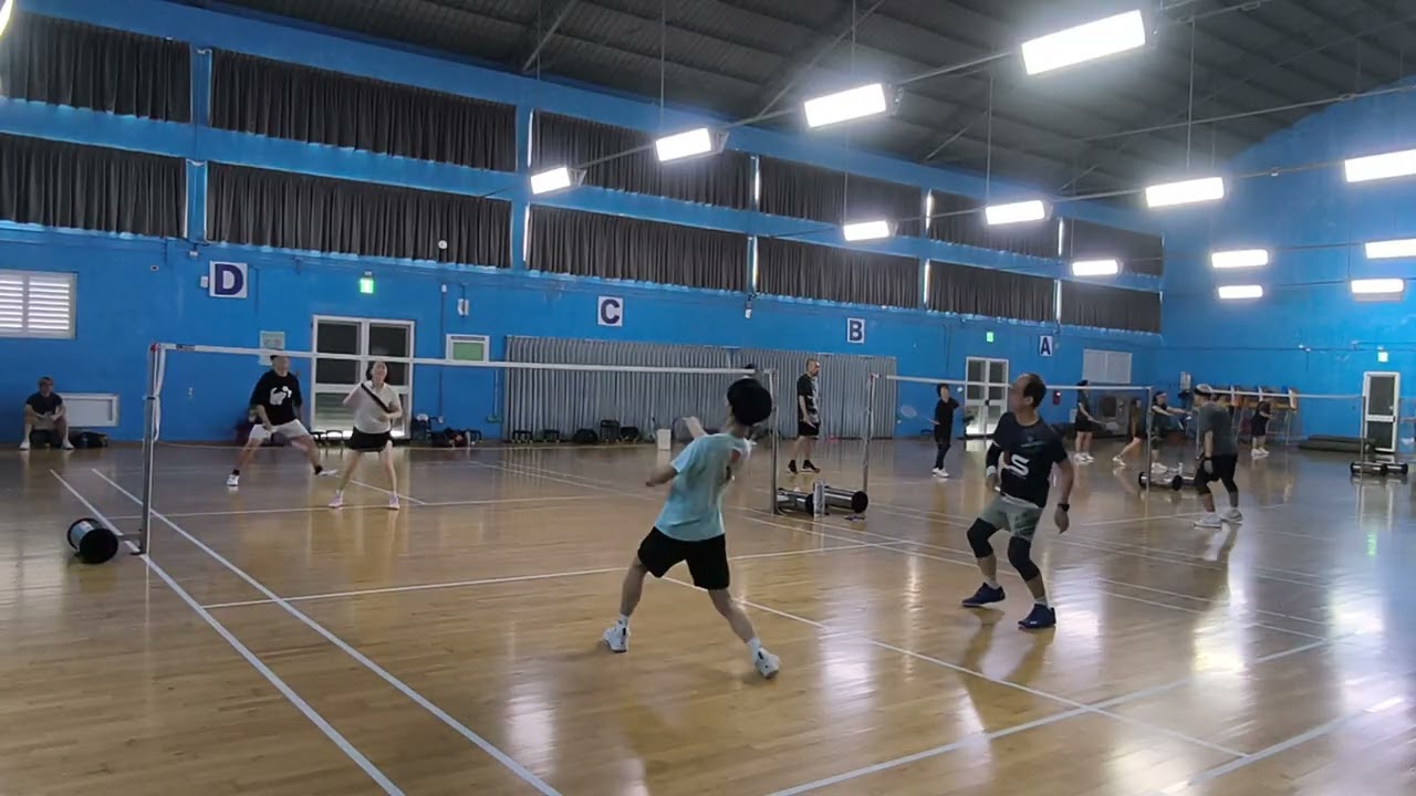 二四羽球隊3/19-4葉子,斯理Vs 忠芬,Yang