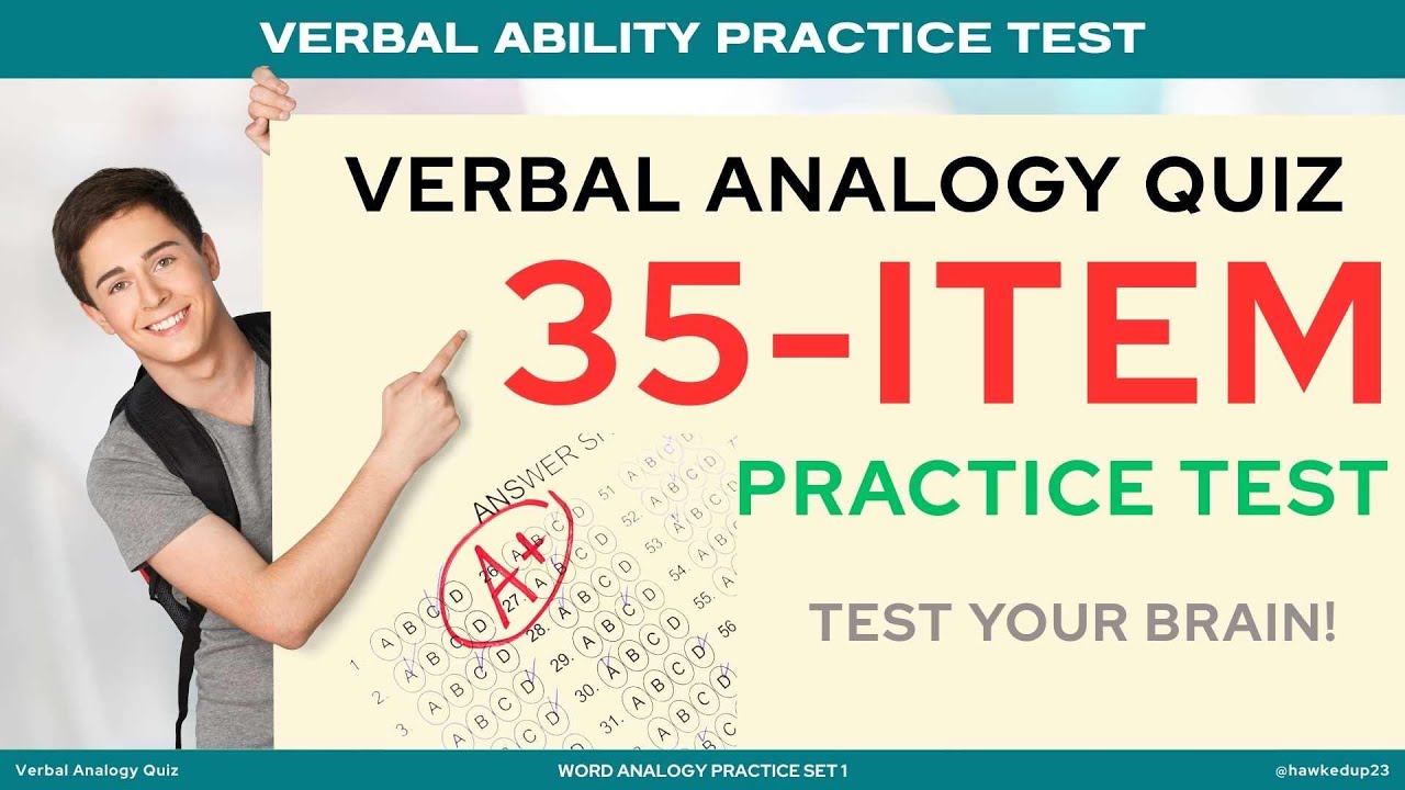 1 - Verbal Analogy Practice Test with Answers | Quiz for Exam Prep | NMAT Verbal