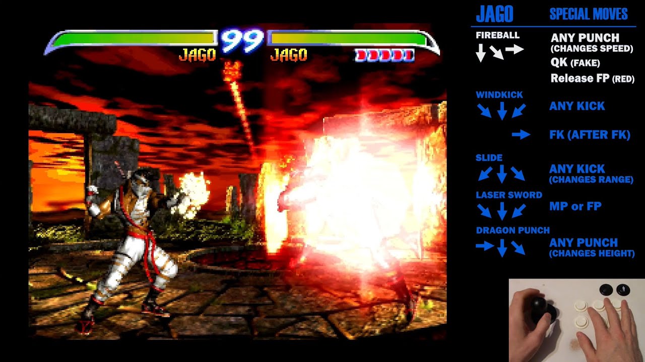 KILLER INSTINCT 2: Jago Tutorial (Список приемов)