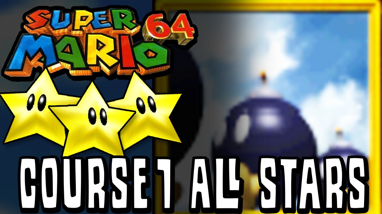 Super Mario 64: Bob-Ombs Battlefield All Power Stars! (100% Walkthrough/Guide)