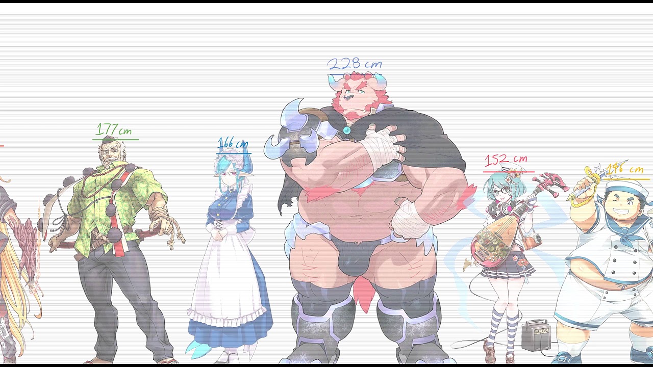 Housamo/放サモ character height chart volume 2
