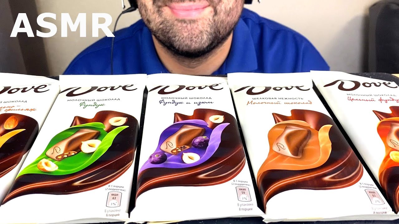 ASMR EATING CHOCOLATE BARS | DOVE CHOCOLATE PARTY MUKBANG (EATING SOUNDS) EATING SHOW