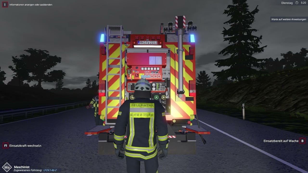 Notruf 112 PKW BRAND AUTOBAHN