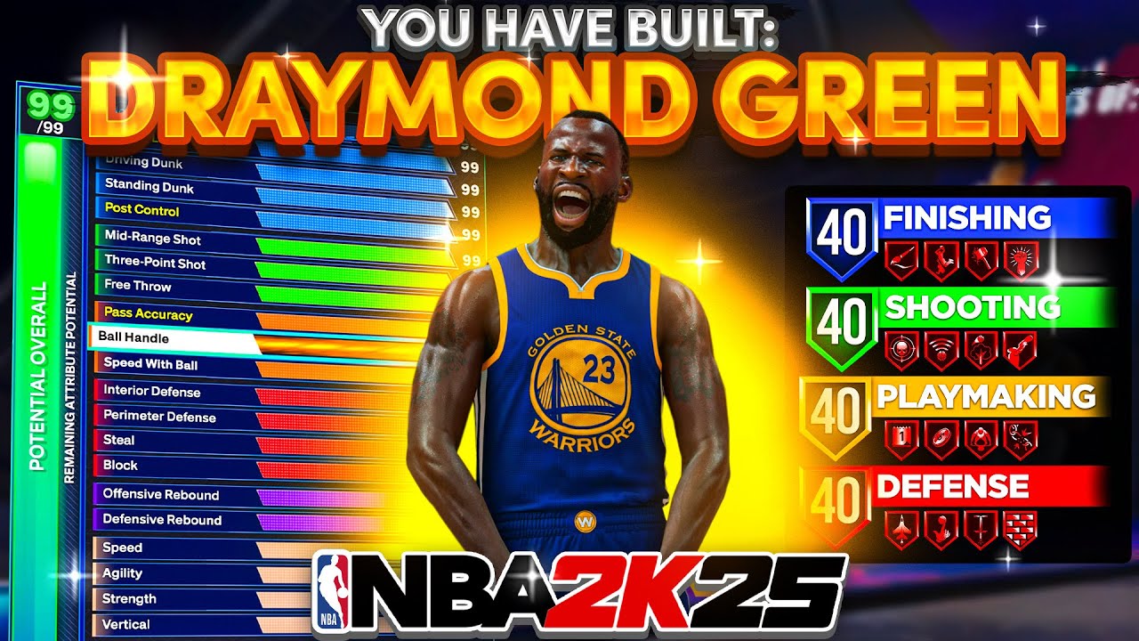 *NEW* DRAYMOND GREEN BUILD In NBA 2K25 | 92 REBOUND, 91 PERIMETER, HOF BRICK WALL - BEST 6’6 CENTER