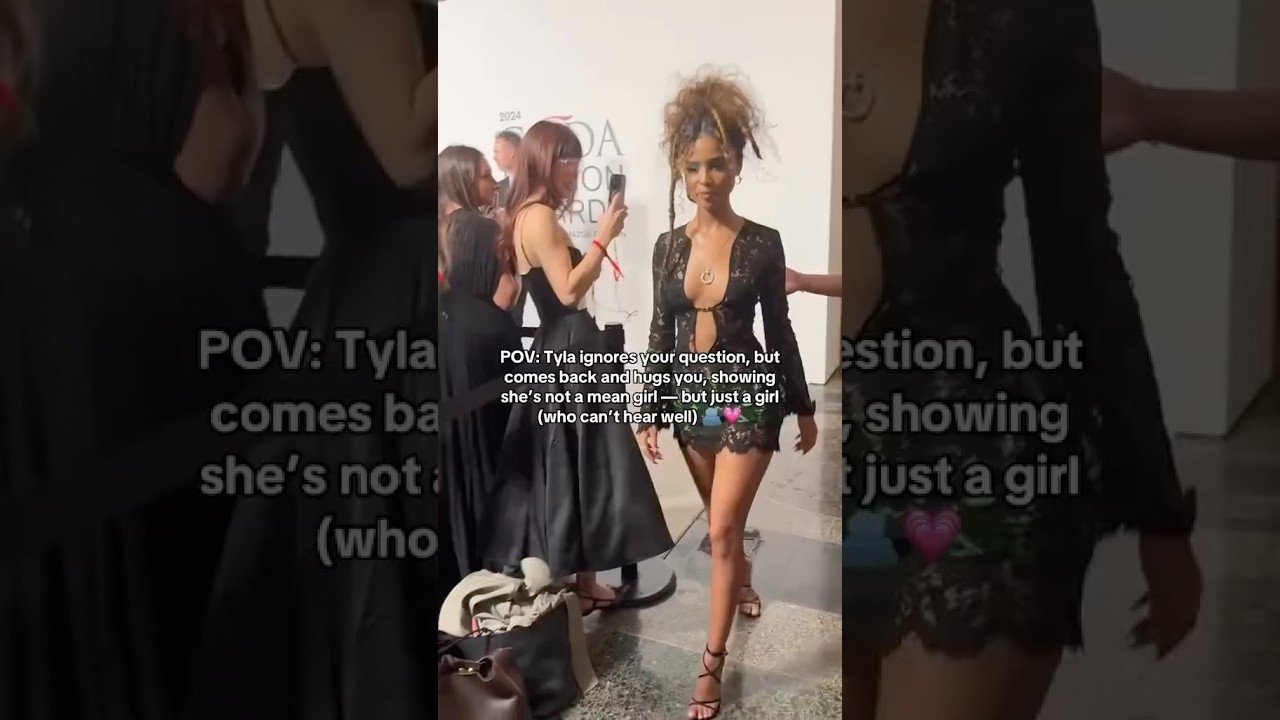 #Tyla ignores Interviewer Question at #CFDA Awards but comes back and hug her 🫂