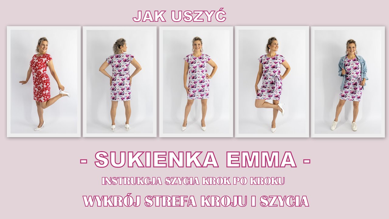 Jak uszyć SUKIENKĘ EMMA - Krok po Kroku - Wykrój Strefa Kroju i Szycia