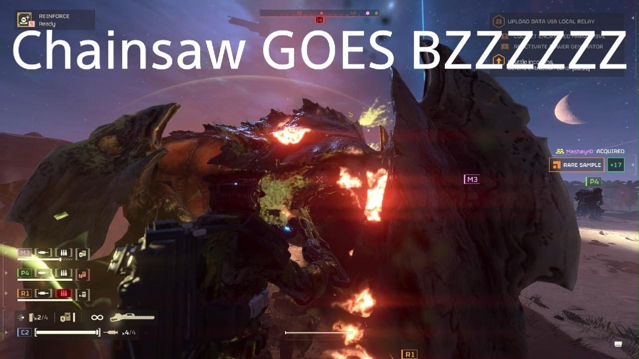 CQC-9  Defoliation Tool Chainsaw gameplay HELLDIVERS 2