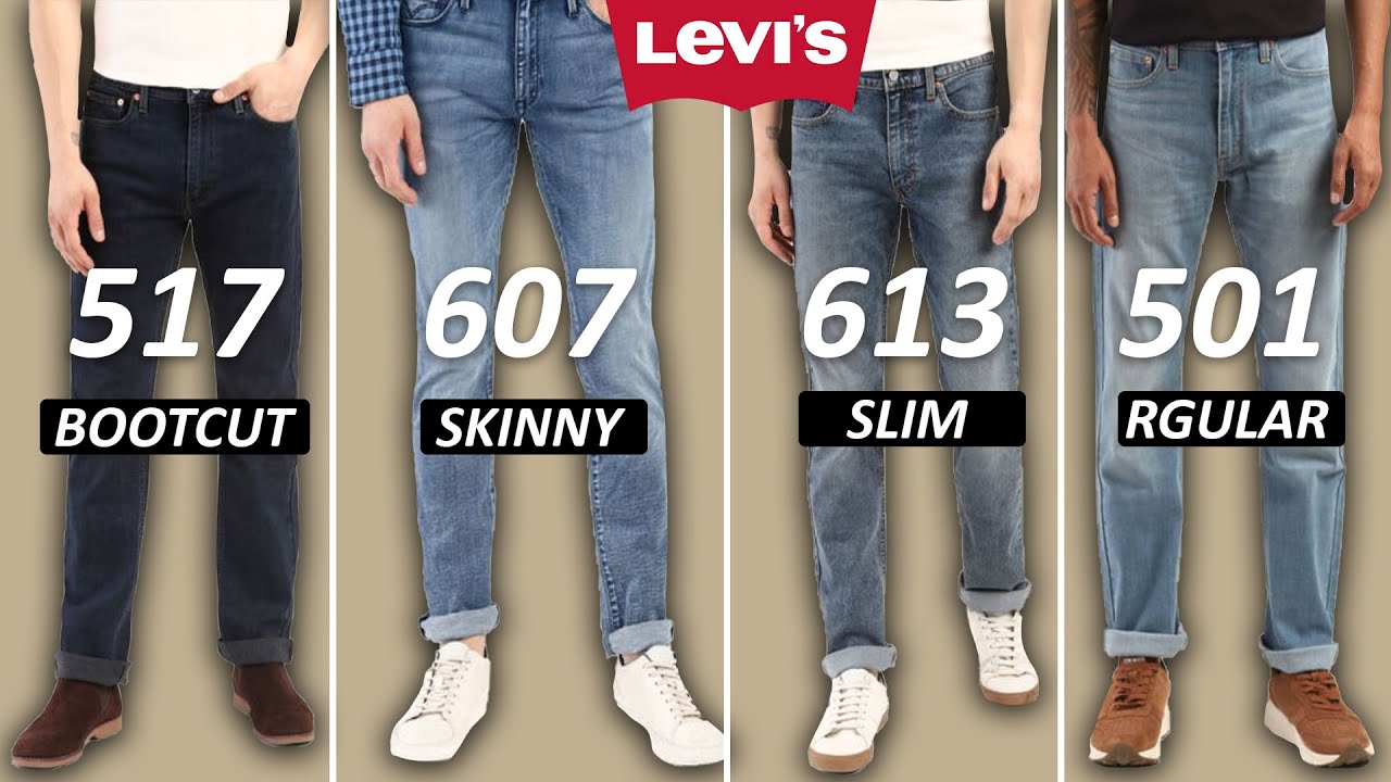 Полное руководство по джинсам Levi's в индийском стиле (517, 607, 64403, 613, 501)