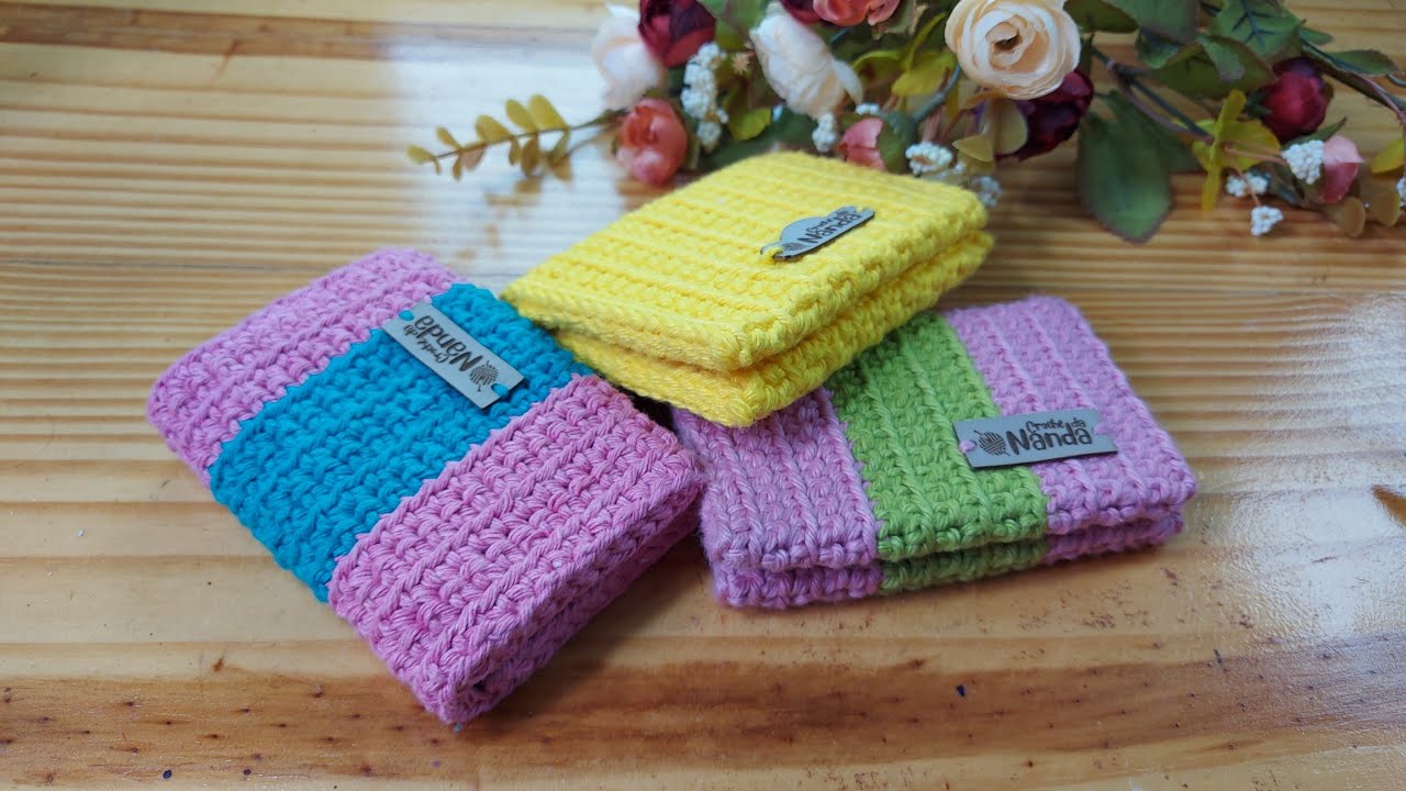 Carteira de crochê, passo a passo por @CrochedaNanda #crochedananda #semprecirculo #crochet