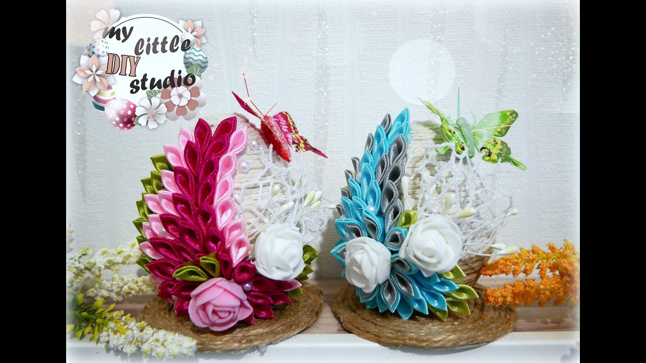 Jajko wielkanocne metodą kanzashi/Kanzashi easter egg/DIY
