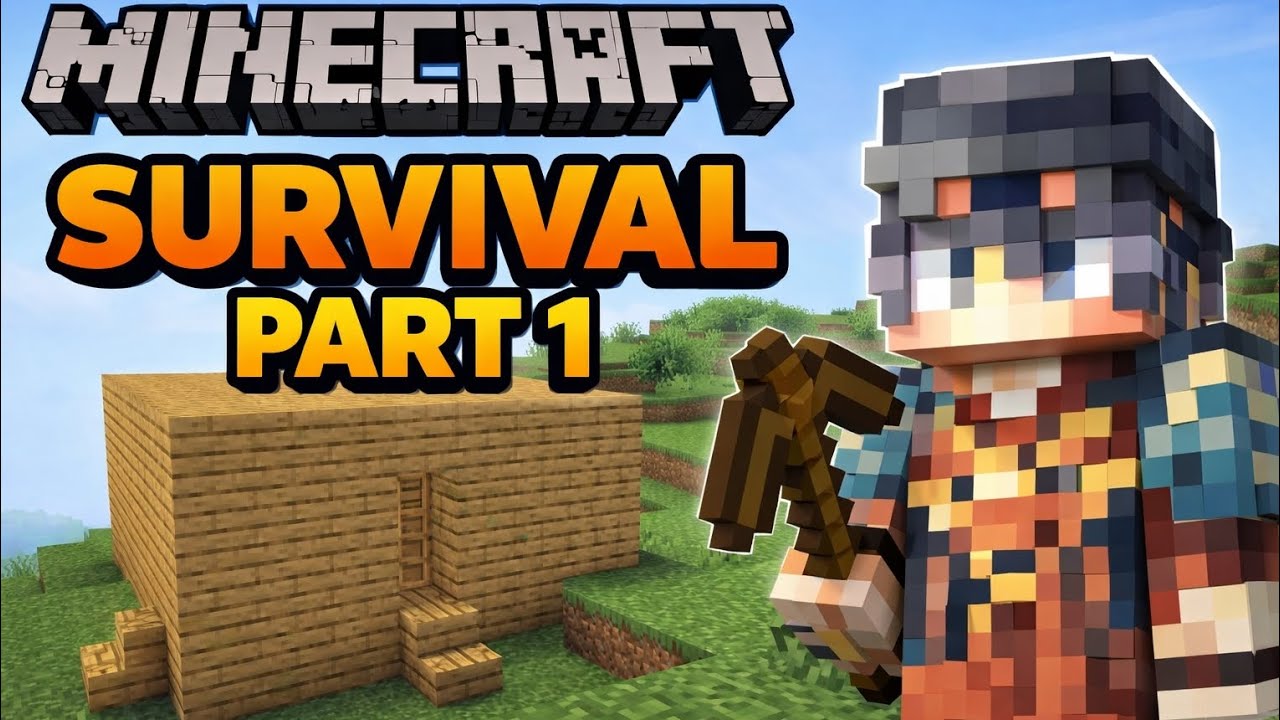 Starting My Minecraft Survival World | First House Build Part 1