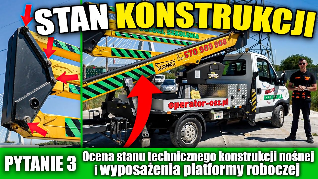 3 | Ocena stanu technicznego konstrukcji i wyposażenia - PODEST RUCHOMY:Egzamin praktyczny UDT (OTC)