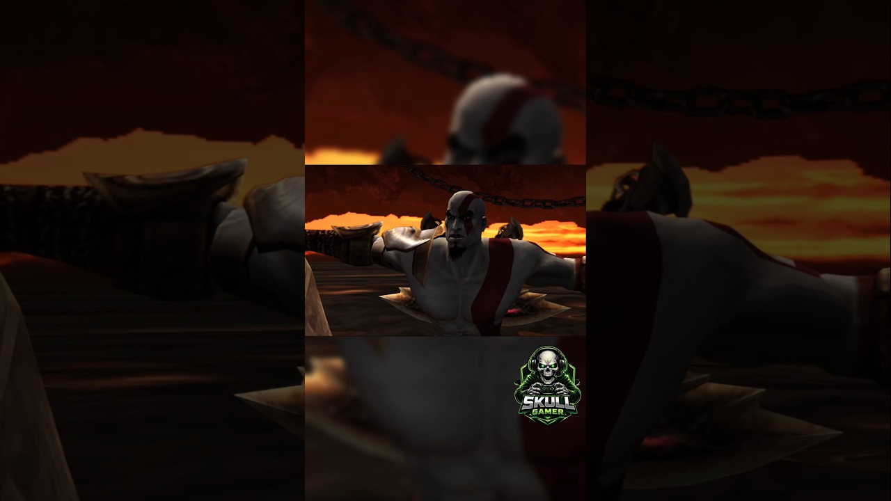 Kratos breaks Atlas chains Tournament God of war II